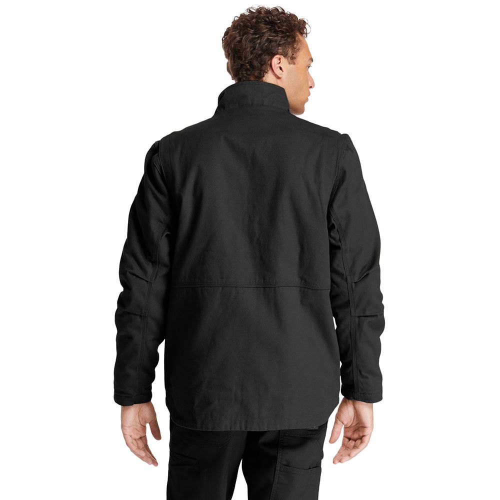 Timberland Mens Jackets PRO® Gritman Lined Canvas - Black - India HF9172843